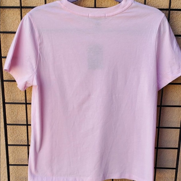 Forever 21 pink t-shirt w/roses - Picture 2 of 2